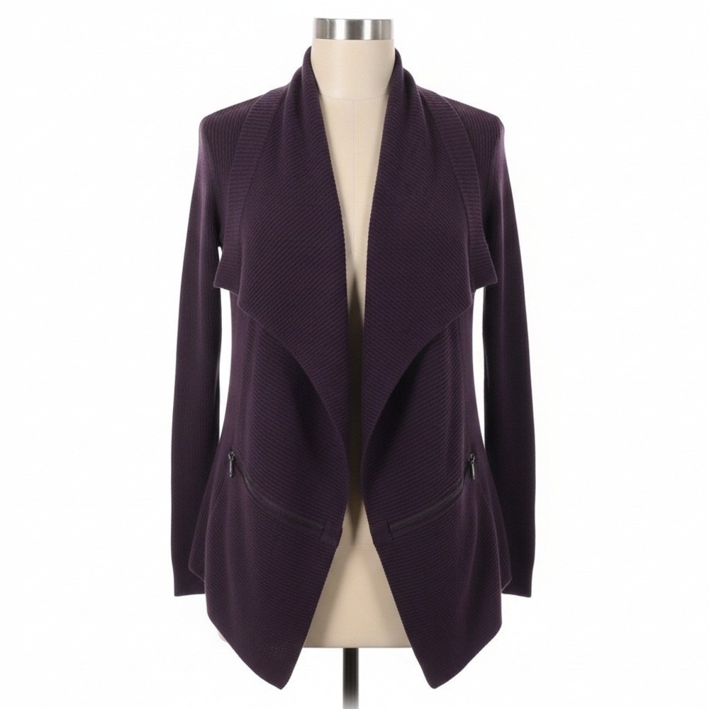 Lululemon Resolution Wrap Purple Long Sleeve Open Front‎ Knit Cardigan Womens M